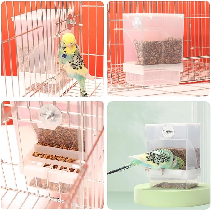 Anti Spill Bird Feeder for Multiple Pets, Polyester Material, No Mess