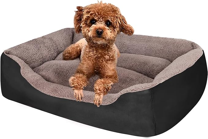 PUPPBUDD Dog Beds for Medium Dogs, Washable Dog Bed Comfortable and Breathable Pet Bed Rectangle Warming Dog Bed for Medium Dogs