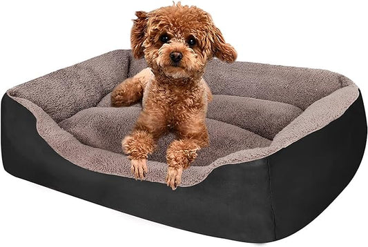 PUPPBUDD Dog Beds for Medium Dogs, Washable Dog Bed Comfortable and Breathable Pet Bed Rectangle Warming Dog Bed for Medium Dogs