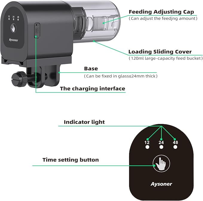 Automatic Fish Feeder for Aquarium: Vacation Food Feeder Auto Dispenser