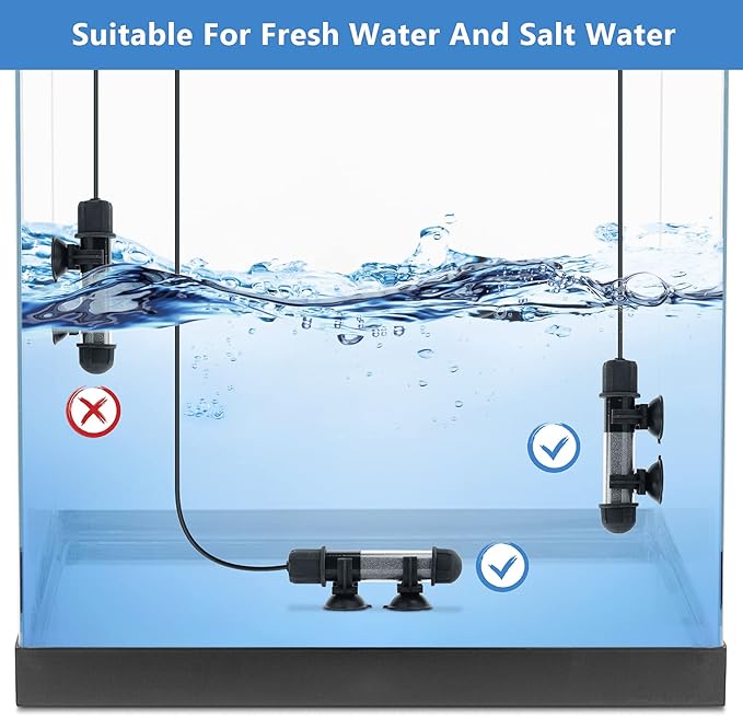 hygger Small Aquarium Betta Heater, Submersible Fish Tahk Heater 10W/25W/50W/100W with LED Digital Display, Suitable for Marine Saltwater and Freshwater up to 5/10/16/26 Gallon
