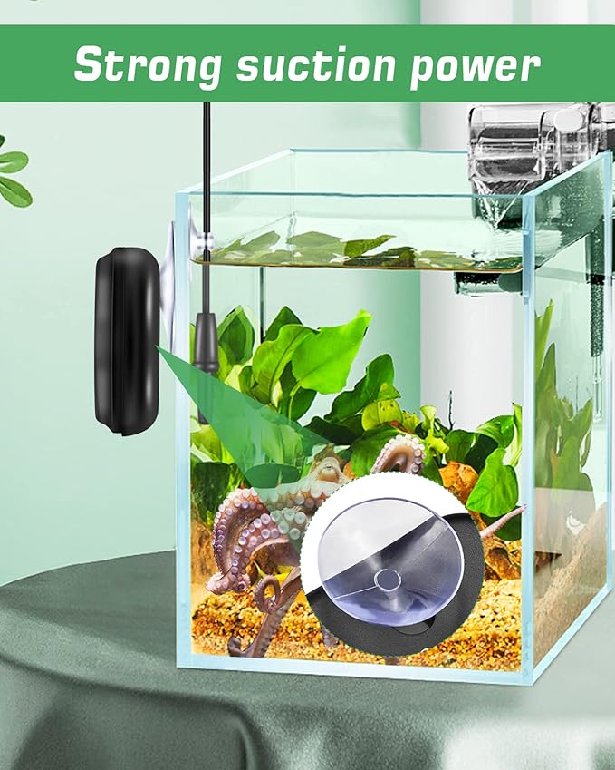 Zacro Digital Aquarium Thermometer, Fish Tank Thermometer, Water Thermometer with Large LCD Display, Reptile Thermometer for Fish Tank Water Terrarium