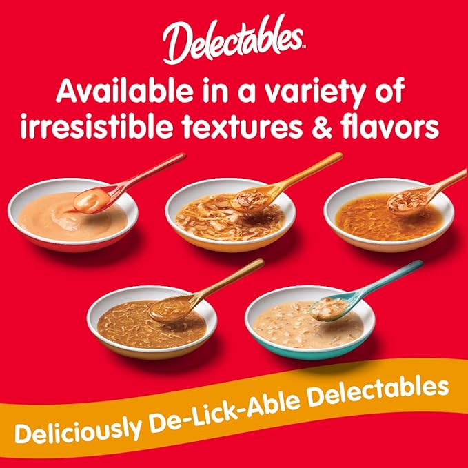 Hartz Delectables Bisque Non-Seafood Chicken & Beef Lickable Wet Cat Treats, 12 Count , 1.40 Ounce (Pack of 12)