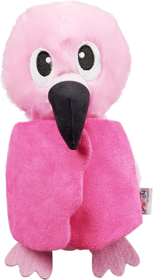 Outward Hound Nina Ottosson Hide-Ablez Plush Dog Puzzle with Treat Ball, Flamingo, Pink