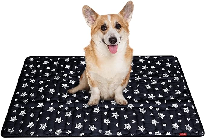 Dog Crate Mat (36" X 23"), Soft Dog Bed Mat with Cute Prints, Personalized Dog Crate Pad, Anti-Slip Bottom, Machine Washable Kennel Pad