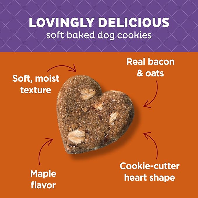 Old Mother Hubbard Wellness Wholesome Indulgences Bacon, Oats & Maple Flavor Natural Dog Treats, 10 Ounce Bag