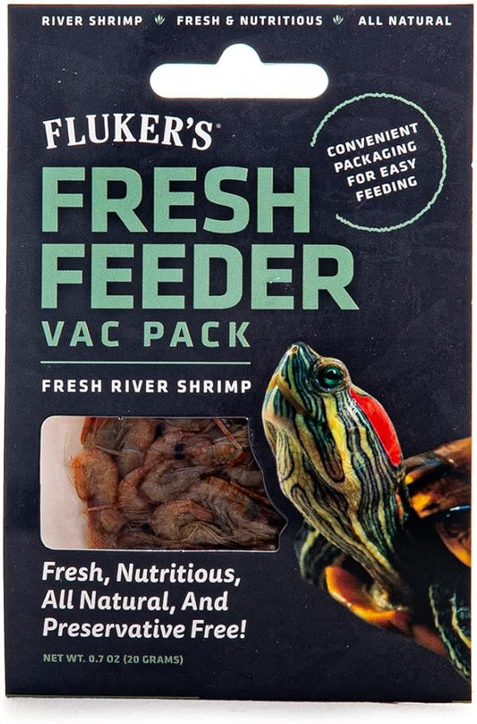 Fluker's Fresh Feeder Vac Pack Shrimp, All Natural and Preservative Free, Great for Insect Eating Reptiles, Birds, Tropical Fish or Small Animals, 0.7 oz