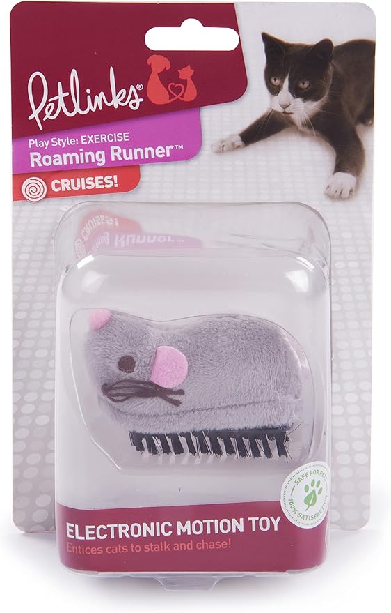 Petlinks Roaming Runner Mouse Electronic Motion Cat Toy, Battery Powered - Gray, One Size