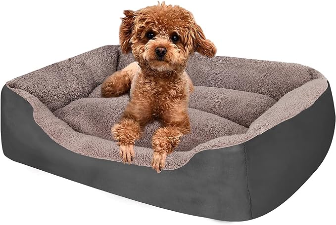 PUPPBUDD Dog Beds for Medium Dogs, Washable Dog Bed Comfortable and Breathable Pet Bed Rectangle Warming Dog Bed for Medium Dogs