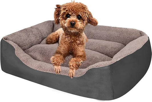 PUPPBUDD Dog Beds for Medium Dogs, Washable Dog Bed Comfortable and Breathable Pet Bed Rectangle Warming Dog Bed for Medium Dogs