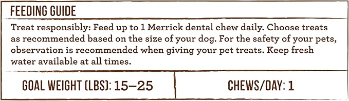 Merrick Fresh Kisses Natural Dental Chews, Toothbrush Treat Shape Infused with Real Mint, Small Dogs 15-25 Lbs - 48 ct. Box