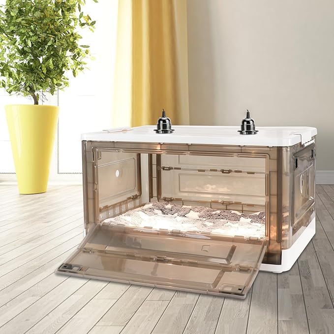 Puppy Incubator - Puppy Incubator with Heating,Incubator for Newborn Puppies and Kittens,Kitten Incubator,Incubator for Puppies with Puppy Bed Mat 85L