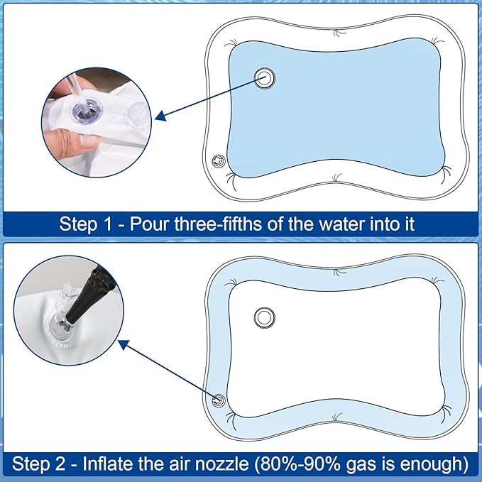 Thickened Sensory Water Playmat for Cats - Water Sensor Playmat with Fish for Cool Comfortable Pet Play - Dolphin Design