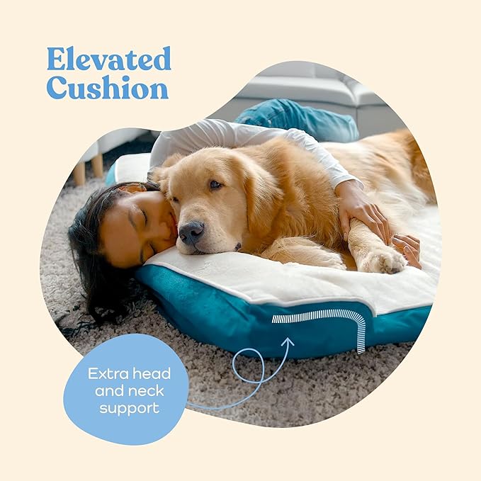 Orthopedic Sofa Dog Bed - Ultra Comfortable Dog Beds for Medium Dogs - Breathable & Waterproof Pet Bed- Egg Foam Sofa Bed with Extra Head and Neck Support - Removable Washable Cover & Nonslip Bottom.