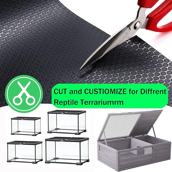 Reptile Carpet, Reptile Mat, Bearded Dragon, Leopard Gecko Substrate,Bearded Dragon Tank Flooring, Snake,Tortoise Bedding, Bearded Dragon Tank Accessories (17.8"X 40")