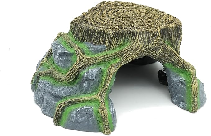 Resin Large Turtle Tank Accessories Reptile Hideouts Cave Habitat Decor for Gecko Leopard Lizards Toad