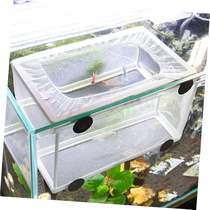 Aquarium Fish Incubator Mesh Box Nylon Mesh Box for Juvenile Fish Fry Separation Hatchery with Cups