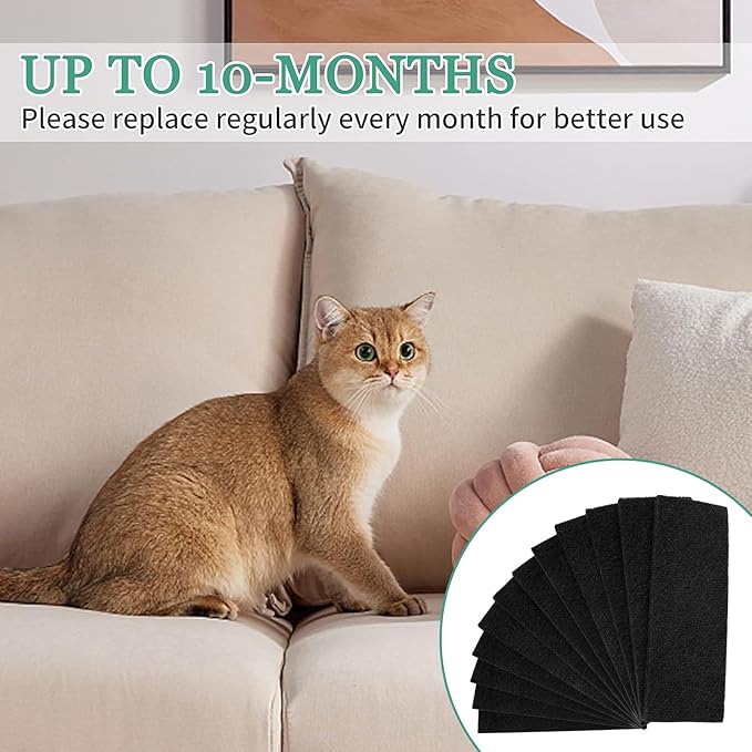 12 Pack Carbon Filters Compatible with Model 3 - Replacement Filters for All Litter Box to Absorb Odors Control Damp from Pets and Keep Home Fresh