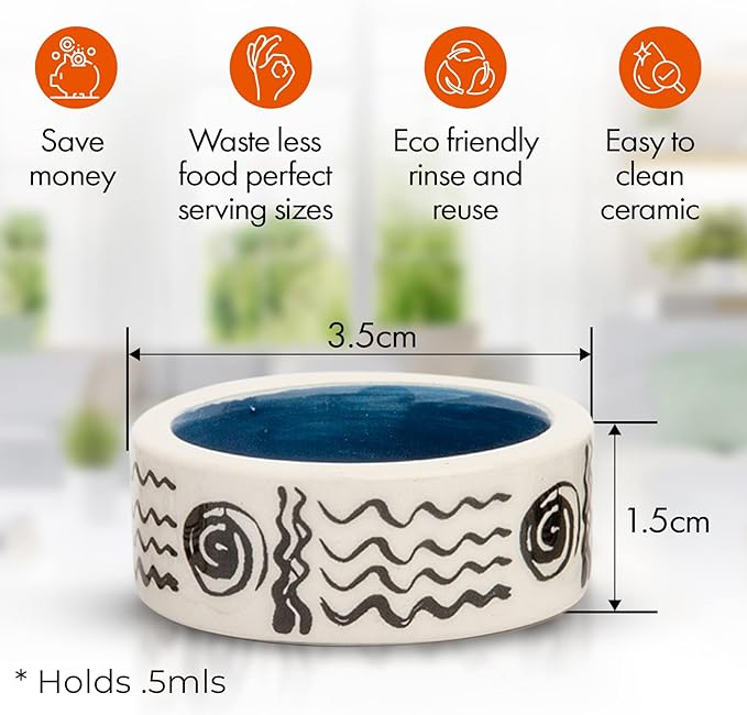 3 Pcs Micro Colorful Bowl, Trantuala Watering Cups, Tiny Bowl for Hermit Crab, Crested Gecko Food Bowl