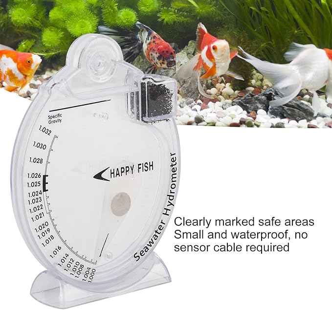 Zerodis Sea Hydrometer Salinity Specific Test Concentration Aquarium Testing Tool for Fish Water Marine Sea Saltwater(#1)