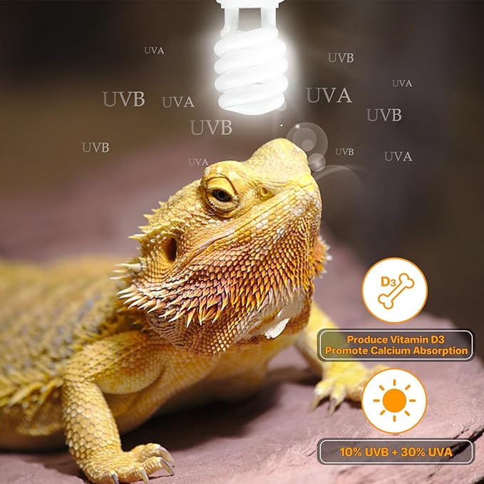 LUCKY HERP UVA UVB Reptile Light 10.0, Desert UVB 150 Compact Fluorescent Lamp 23W