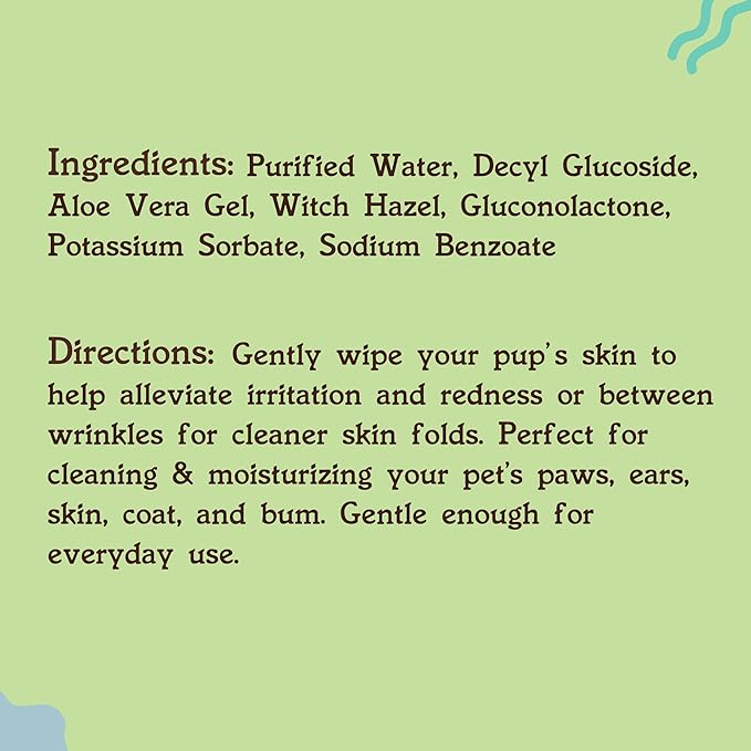 Natural Dog Company Grooming Wipes with Aloe Vera, Cleanses, Soothes, & Deodorizes, Fragrance Free, Hypoallergenic, Biodegradable Wipes - Dog Wipes for Ear, Paws, Face and Butt Wipes (200 Wipes)