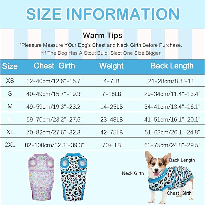 Kuoser Dog Surgery Suit, Surgical Onesie for Dogs Female Spay, Soft Dog Recovery Suit Male Neuter, Pet Abdominal Surgery Shirt Dog Body Suits After Surgery Wear, Anti Licking Dog Cone Alternative, XL