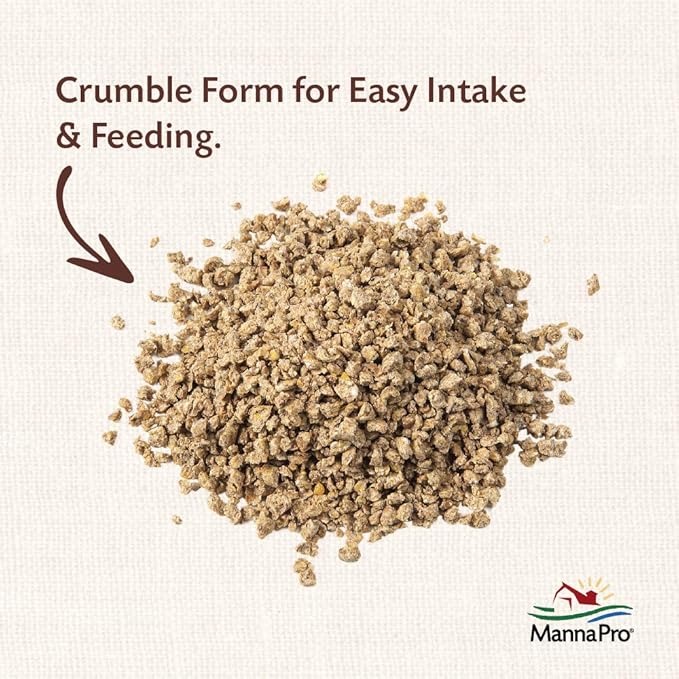 Manna Pro All Flock Crumbles | 16% Protein Level | Complete Feed for Chickens, Ducks, Geese, Turkeys and Gamebirds | Probiotics to Support Digestion | Crumbled Form for Easy Feeding | 8 Pounds