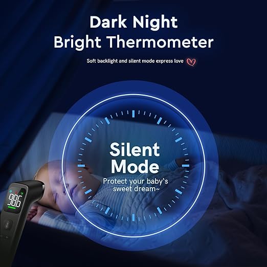 No-Touch Thermometer for Adults and Kids - Digital Forehead Thermometer with High Accuracy, Ultra Clear LEDScreen and Fever Alarm, FSA HSA Eligible