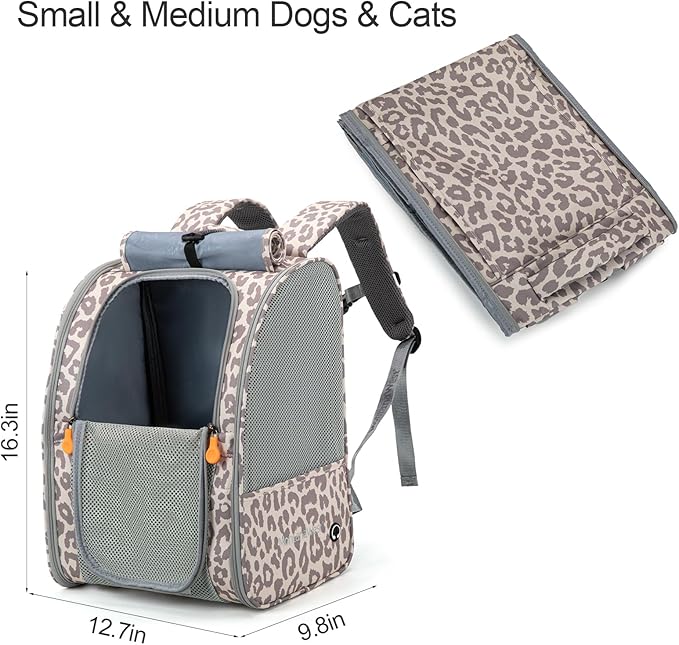 Montana West Cat Carrier Backpack for Small Medium Dog & Puppies with Blackout Curtains for Outdoor Adventures Travel Bag