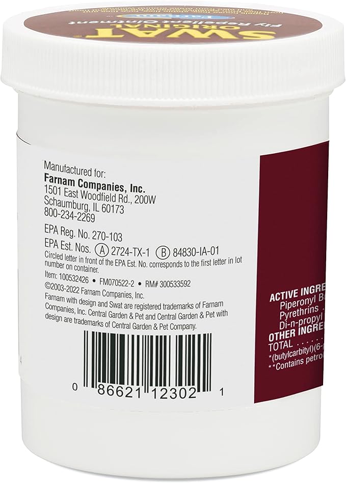 Farnam SWAT Fly Repellent Ointment for Wounds, Sores, Scratches and Abrasions Pink 7 Ounces