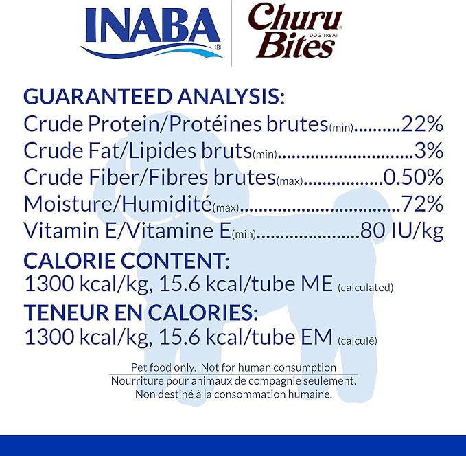 INABA Churu Bites Dog Treat, Grain-Free, Baked Chicken Filled with Churu, Chicken Recipe Wraps Chicken Recipe & Cheese Recipe 20 Pack Variety