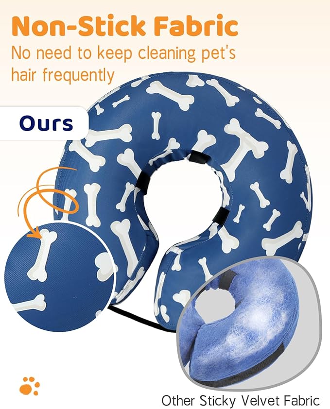 Supet Inflatable Dog Cone Collar Alternative after Surgery, Dog Neck Donut Collar Recovery E Collar for Post Surgery, Soft Dog Cone for Small Medium Puppies