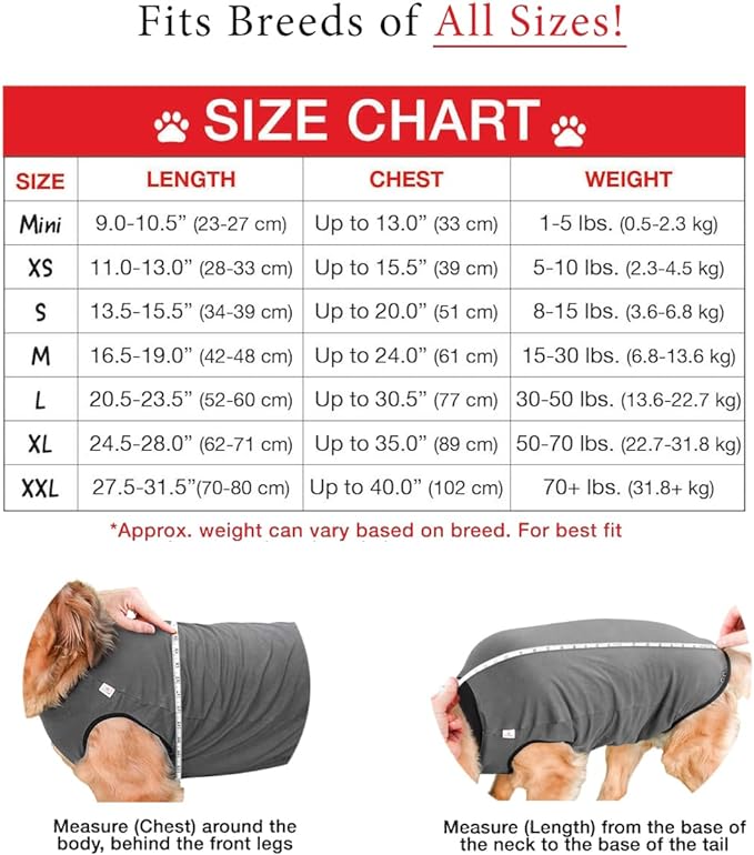 BellyGuard Recovery Suit for Dogs, After Surgery Dog Recovery Suit Female and Male, Soft Cotton Dog Surgery Suit Female Spay, Dog Surgical Recovery Suit Male Neuter, Comfy Surgical Onesie for Dogs.