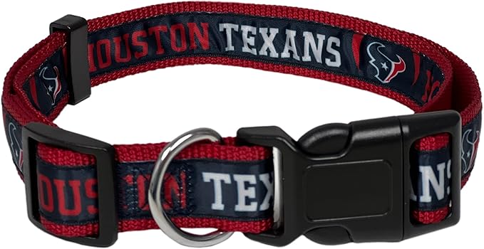 NFL PET Collar Houston Texans Dog Collar, X-Large Football Team Collar for Dogs & Cats. A Shiny & Colorful Cat Collar & Dog Collar Licensed by The NFL