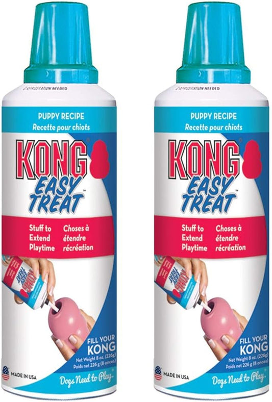 KONG - Easy Treat - Dog Treat Paste - Puppy Recipe - 8 ounce (Best used Puppy Rubber Toys) - 2 Pack