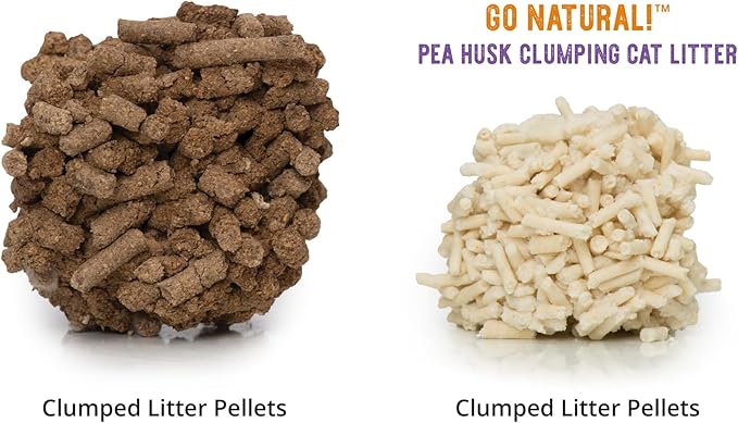 Catit - Go Natural Pea Husk Clumping Cat Litter - Lightweight, Dust Free, Easy Cleaning & Scooping, Flushable Kitty Litter with Odor Control & Subtle Fragrance - 12.3 Lbs, Vanilla Scented