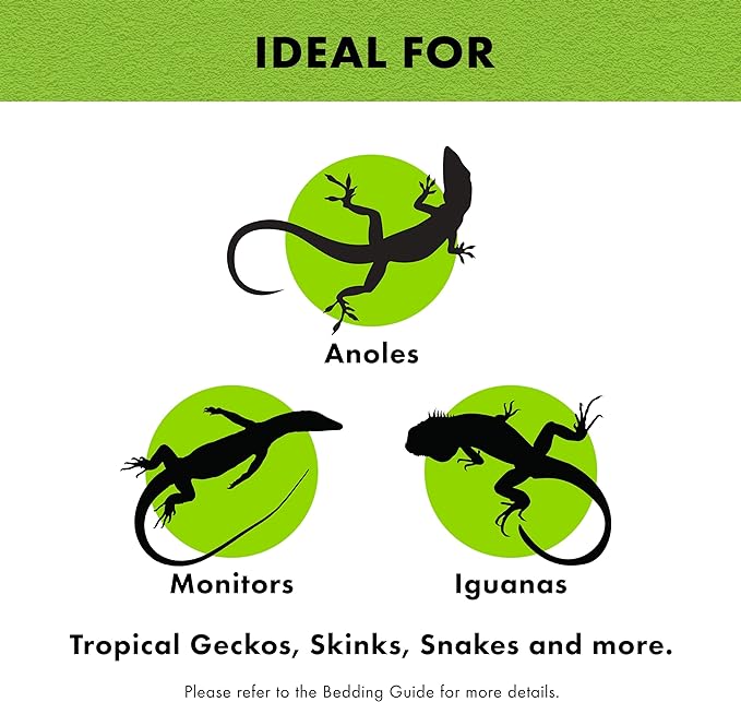 Zilla Reptile Terrarium Liner, Odor Reducing, Non-irritating, Ideal for Juvenile Reptiles and Tropical Habitats, Green, Fits Tank Size 20L/29 Gallon, 11.75” x 29.5”