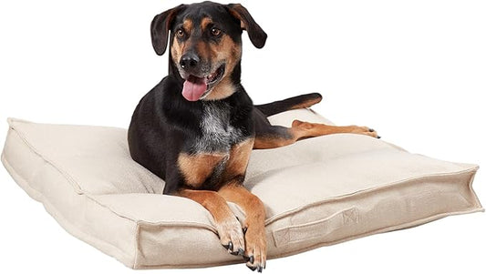 South Pine Porch Mila Square Tufted Pillow Style Dog Bed, Cream, Medium (32" x 32")