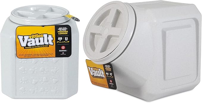 Gamma2 Vittles Vault Dog Food Storage Container Bundle, Up to 85 Pounds Dry Pet Food Storage