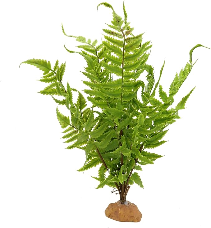 Lifelike Reptile Tank Plant Decor - Realistic Artificial Plastic Plant for Terrariums and Pet Enclosures (Style B)