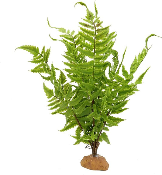 Lifelike Reptile Tank Plant Decor - Realistic Artificial Plastic Plant for Terrariums and Pet Enclosures (Style B)