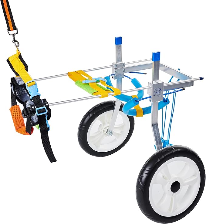 Adjustable Dog Wheelchair for Back Legs| Pet Wheelchairs with Disabled Hind Legs Walking|Stabel & Light Weight (7-Size) (L)