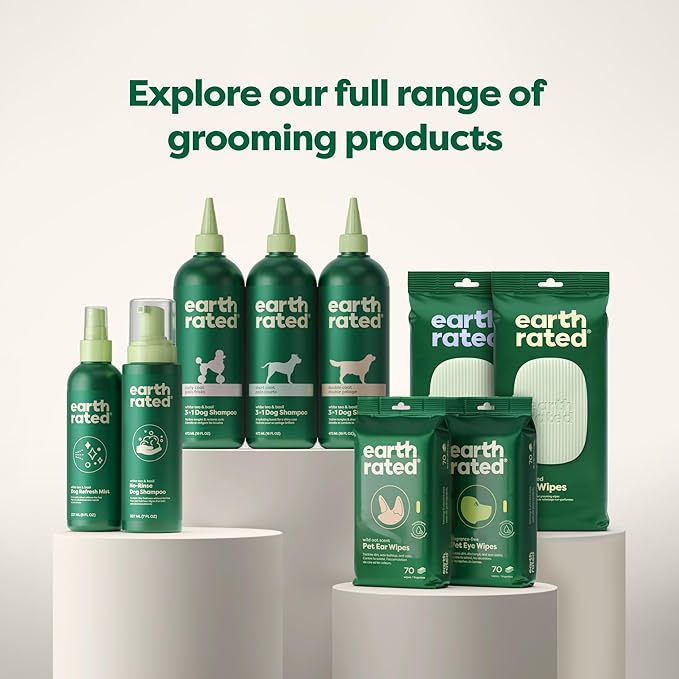 Earth Rated Dog Deodorizing Spray, Conditioning & Odor-Eliminating Dog & Puppy Perfume, For All Coat Types, Refreshing White Tea & Basil Scent, 8 oz.