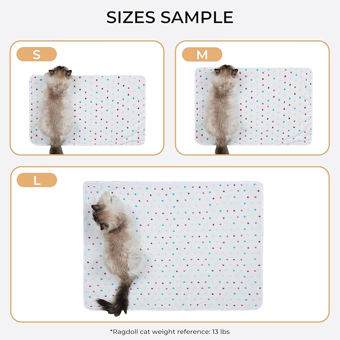 1 Pack 3 Blankets Super Soft Cute Dot Pattern Pet Blanket Flannel Throw for Dog Puppy Cat Beige/Brown/Pink Medium