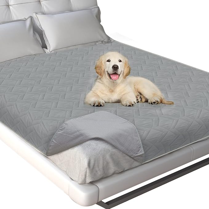 Waterproof Dog Bed Cover Pet Blanket Sofa with Non-Skid Bottom, Couch Cover for Dogs, Mattress Protector Furniture Protector(86" X 82")