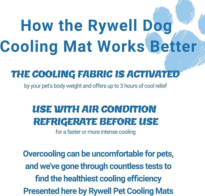 Upgrade Self-Cooling Mat for Dogs Extra Large, 44'' x 32'' - Endothermic Color Changing Arc-Chill Cooling Fiber - Washable Non-Toxic Summer Pet Outdoor Bed, Non-Slip&Foldable