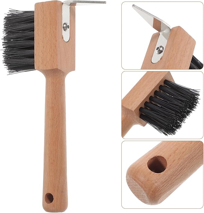 balacoo Horse Hoof Pick Brush: Horseshoe Hook Toddler Brush Nail Tools Hoof Groove Cleaner Scraper Horseshoe Trimmer Goat Brush for Horses