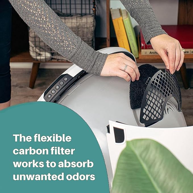 GIB 6 Pack Carbon Filters for Model 4, Thickened and Durable Replacement Litter Filters to Absorb Unpleasant Odors Control Damp from Pets and Keep Home Fresh
