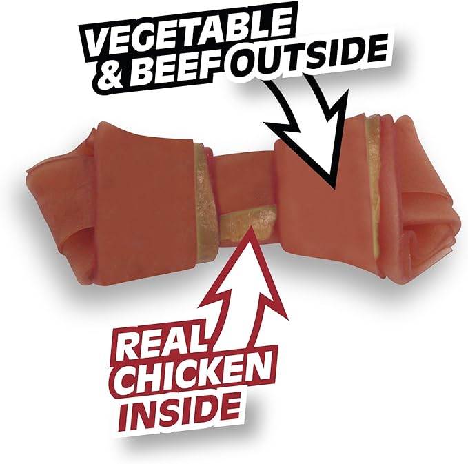 SmartBones Dog Chews, Rawhide-Free Dog Bones Made With Real Meat and Vegetables, 3 Count Large